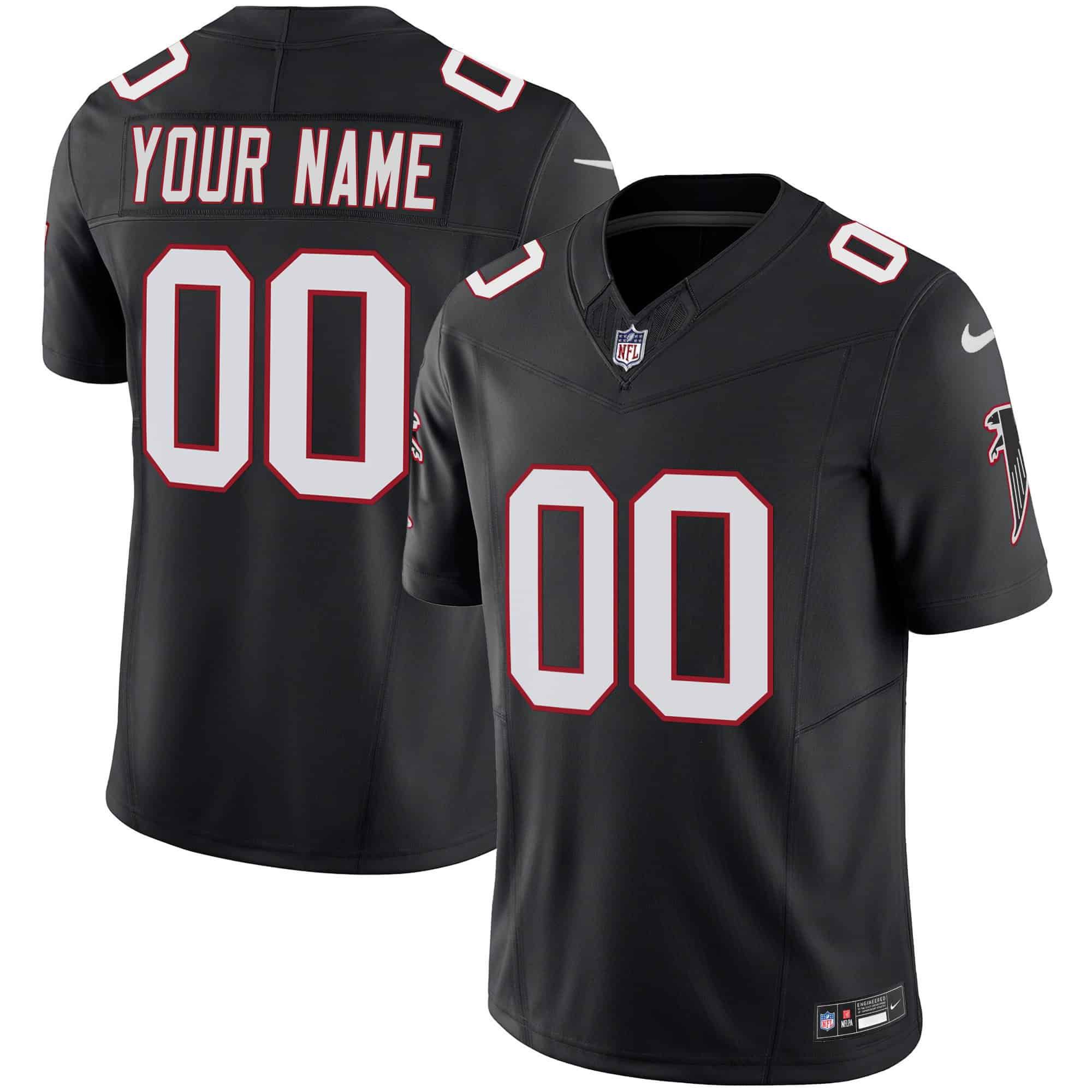 Men Atlanta Falcons Black 2024 Nike Vapor Limited Custom NFL Jersey
